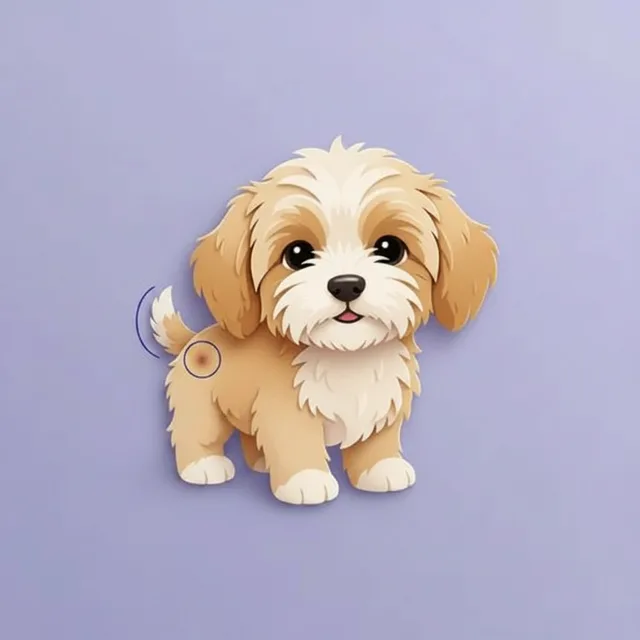 Recurring anal-gland trouble in dogs — illustration