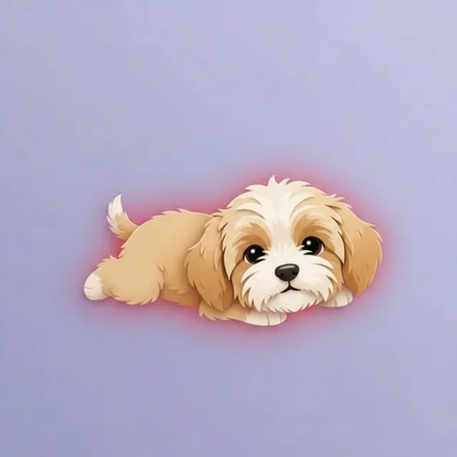Collapse with pale gums in dogs — illustration