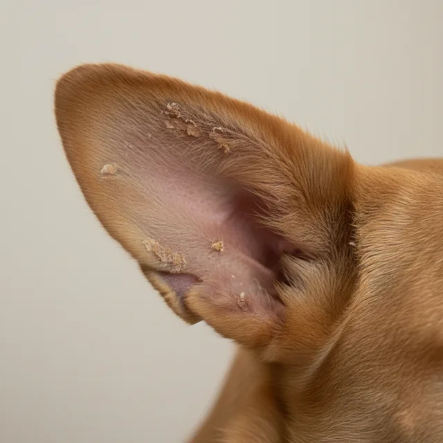 Crusts & scabs in dogs — what it can look like
