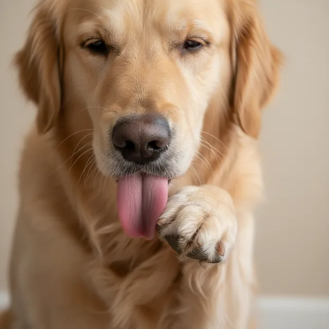 Excessive licking in dogs — what it can look like
