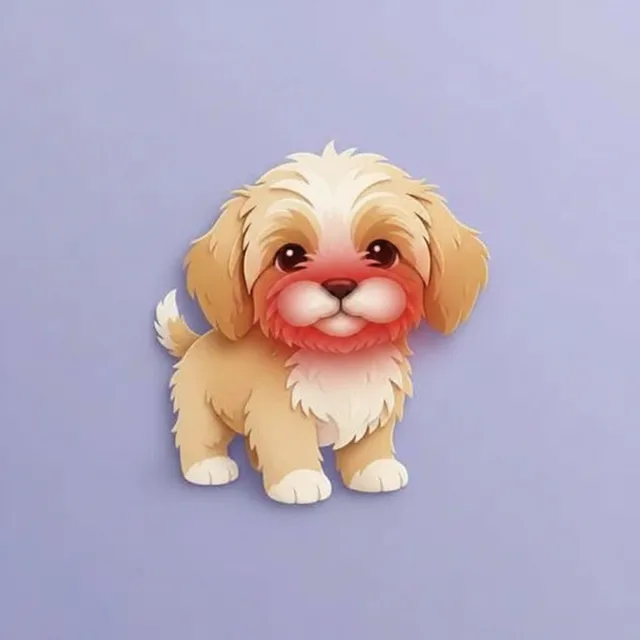 Sudden facial swelling in dogs — illustration
