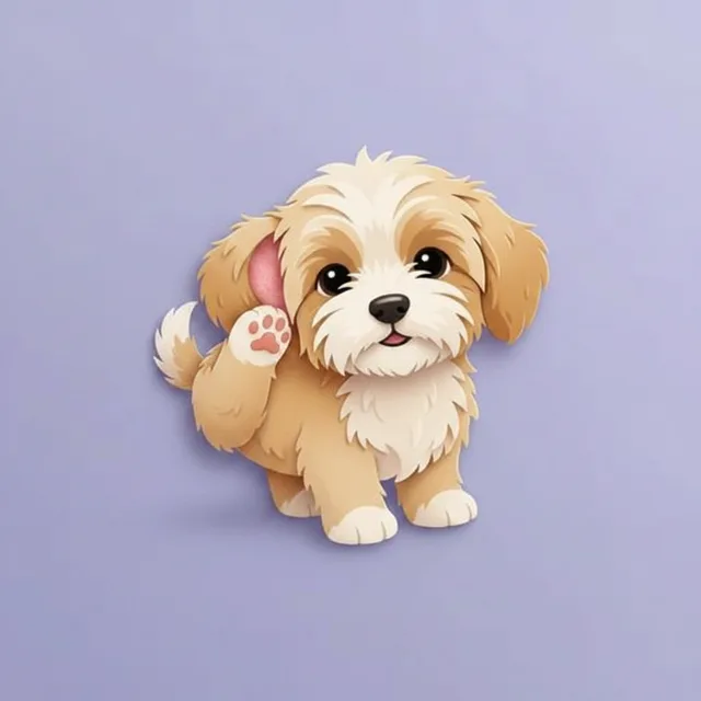 Itching & scratching in dogs — illustration