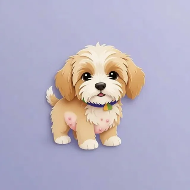 Pus-filled spots in dogs — illustration